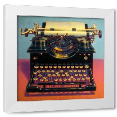 Writers Block II White Modern Wood Framed Art Print by Colletta, TR