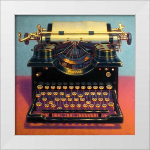 Writers Block II White Modern Wood Framed Art Print by Colletta, TR