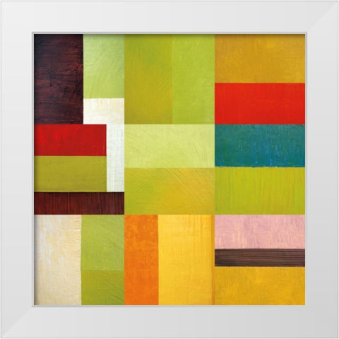 Color Study Abstract 1 White Modern Wood Framed Art Print by Calkins, Michelle