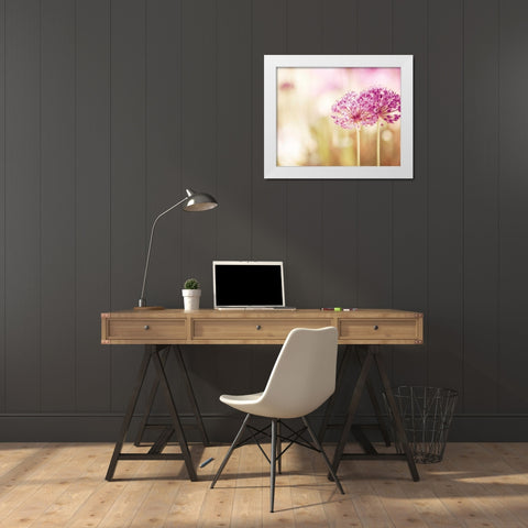 Bloom White Modern Wood Framed Art Print by Cochrane, Carolyn