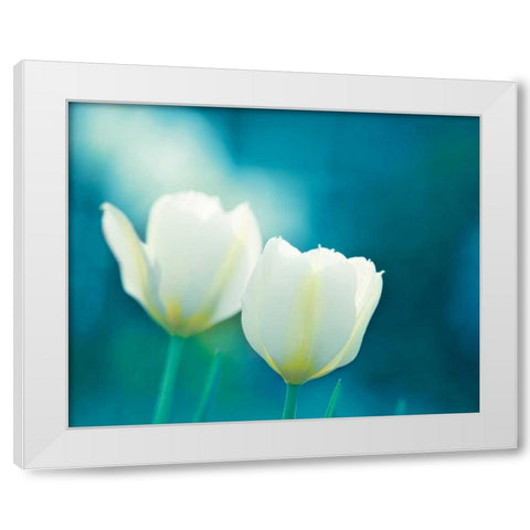 Charisma White Modern Wood Framed Art Print by Cochrane, Carolyn