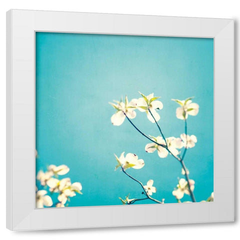 Delicate White Modern Wood Framed Art Print by Cochrane, Carolyn