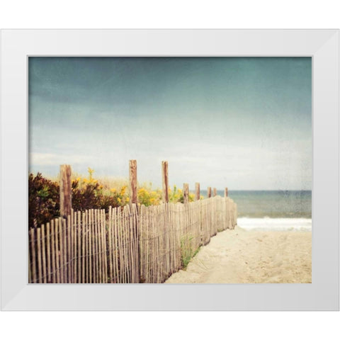 Down to the Sea White Modern Wood Framed Art Print by Cochrane, Carolyn