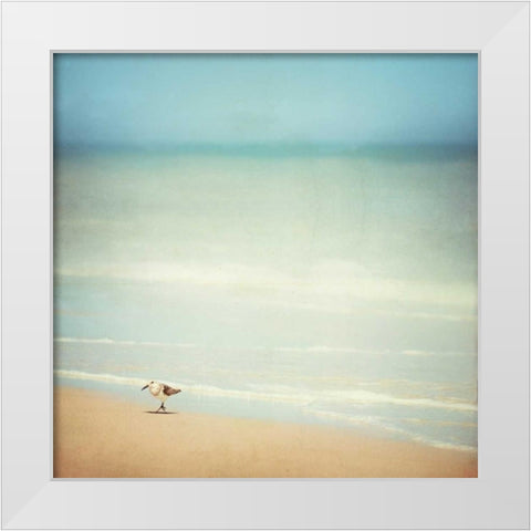 Get Your Feet Wet White Modern Wood Framed Art Print by Cochrane, Carolyn