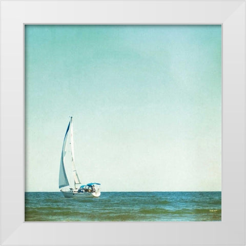 Im Sailing Away White Modern Wood Framed Art Print by Cochrane, Carolyn
