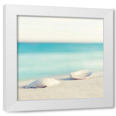 Serenity White Modern Wood Framed Art Print by Cochrane, Carolyn