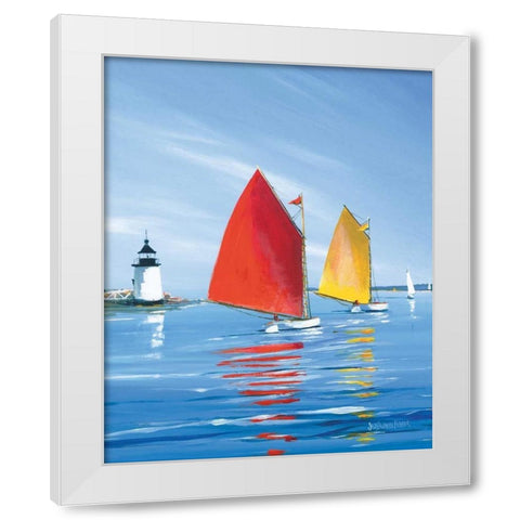 Horizon Light White Modern Wood Framed Art Print by Caldwell Fisher, Sally