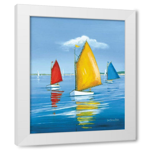 Newport Regatta White Modern Wood Framed Art Print by Caldwell Fisher, Sally