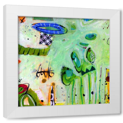 Ms. Alice and Peeps Long Story No.9 White Modern Wood Framed Art Print by Cochran, Gina