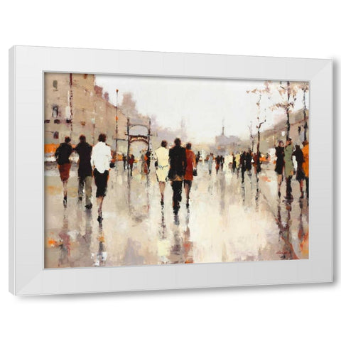 Lone Lilly White Modern Wood Framed Art Print by Christie, Lorraine