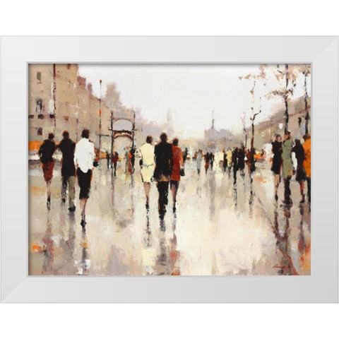 Lone Lilly White Modern Wood Framed Art Print by Christie, Lorraine