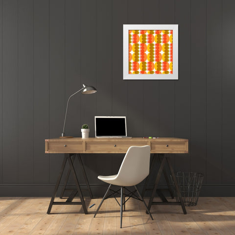 Atomic Art 1 White Modern Wood Framed Art Print by Cave, Rachel