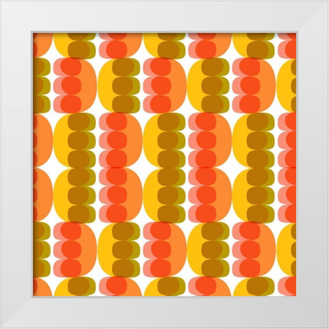 Atomic Art 1 White Modern Wood Framed Art Print by Cave, Rachel