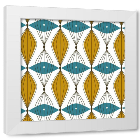 Atomic Art 2 White Modern Wood Framed Art Print by Cave, Rachel