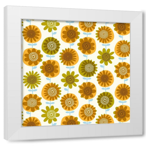 Atomic Art 4 White Modern Wood Framed Art Print by Cave, Rachel