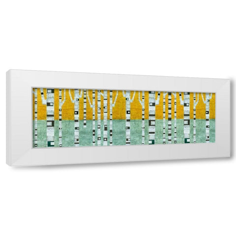 Birches in Early Winter White Modern Wood Framed Art Print by Calkins, Michelle