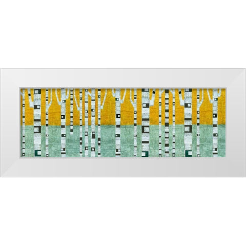 Birches in Early Winter White Modern Wood Framed Art Print by Calkins, Michelle