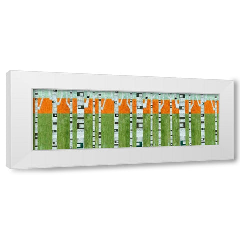 Birches in Spring White Modern Wood Framed Art Print by Calkins, Michelle
