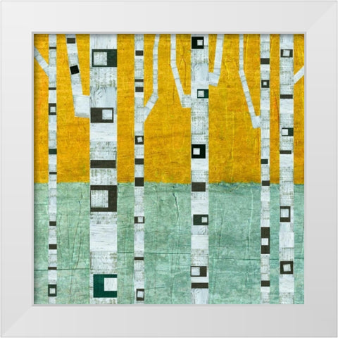 Early Winter Birches White Modern Wood Framed Art Print by Calkins, Michelle