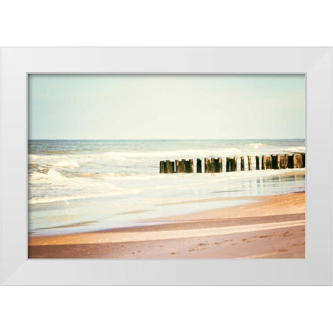 Shore Days White Modern Wood Framed Art Print by Cochrane, Carolyn