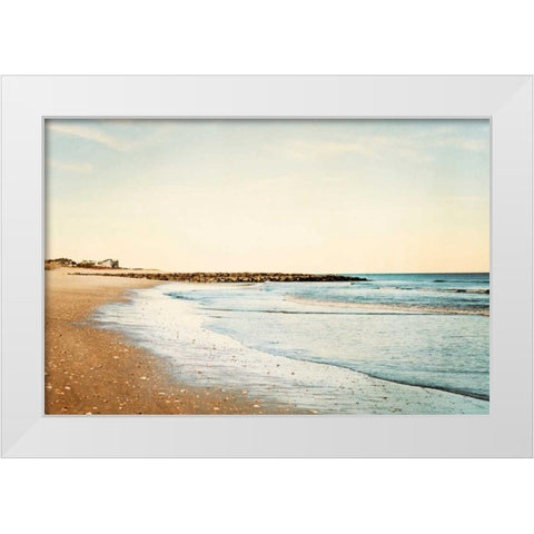 Walking on the Coast White Modern Wood Framed Art Print by Cochrane, Carolyn
