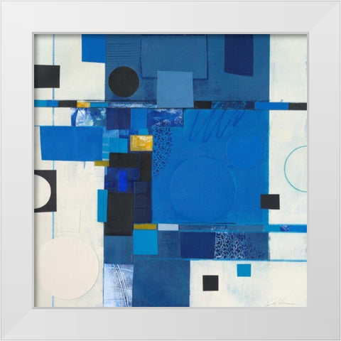 Blueberry Hill I White Modern Wood Framed Art Print by Colter, Deborah T.