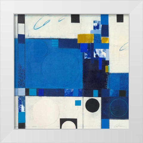 Blueberry Hill III White Modern Wood Framed Art Print by Colter, Deborah T.