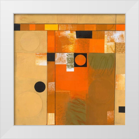Soleil II White Modern Wood Framed Art Print by Colter, Deborah T.