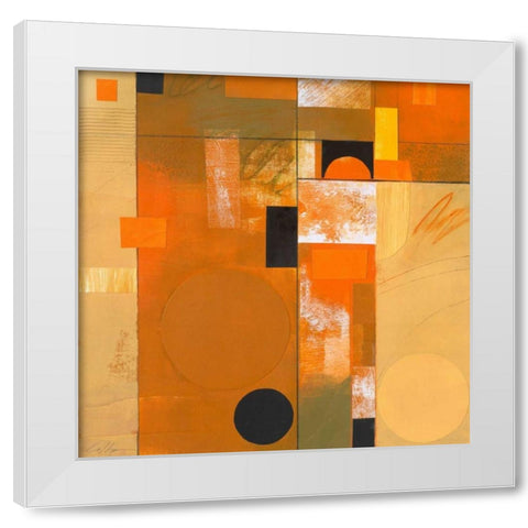 Soleil III White Modern Wood Framed Art Print by Colter, Deborah T.