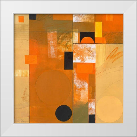 Soleil III White Modern Wood Framed Art Print by Colter, Deborah T.