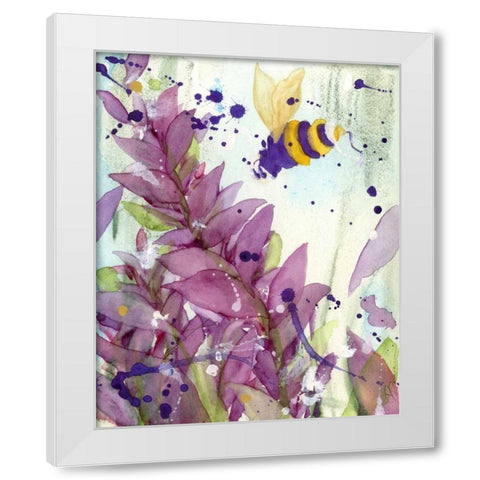 Pollinator White Modern Wood Framed Art Print by Derman, Dawn
