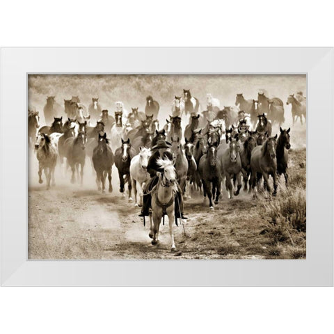 Heading Home White Modern Wood Framed Art Print by Dearing, Lisa