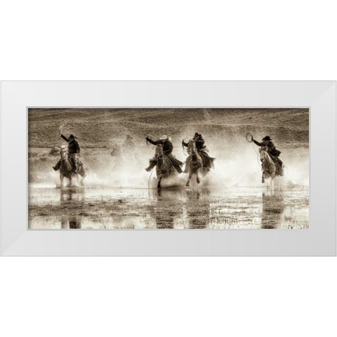 Splash Dance II White Modern Wood Framed Art Print by Dearing, Lisa
