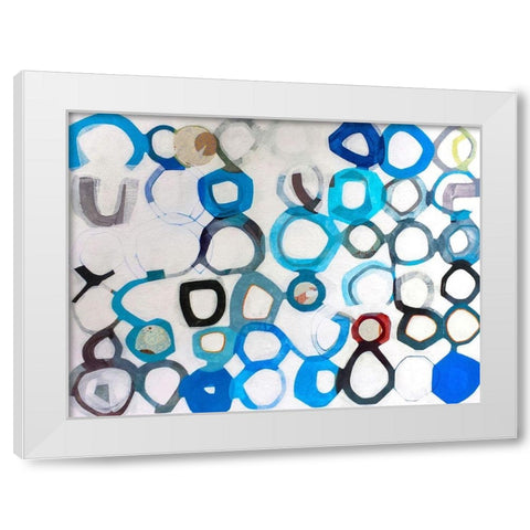 Evolutions White Modern Wood Framed Art Print by Duffy, Naomi Taitz