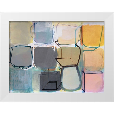 Paper Abstract 2 White Modern Wood Framed Art Print by Duffy, Naomi Taitz