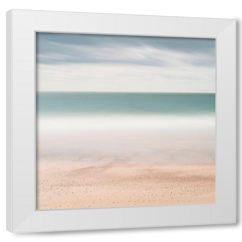 Beach, Sea, Sky White Modern Wood Framed Art Print by Dragt, Wilco