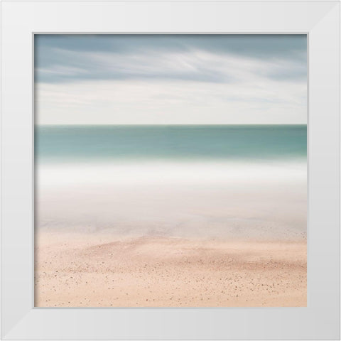 Beach, Sea, Sky White Modern Wood Framed Art Print by Dragt, Wilco