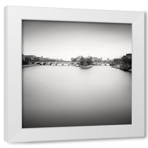 Ile de la Cite White Modern Wood Framed Art Print by Dragt, Wilco
