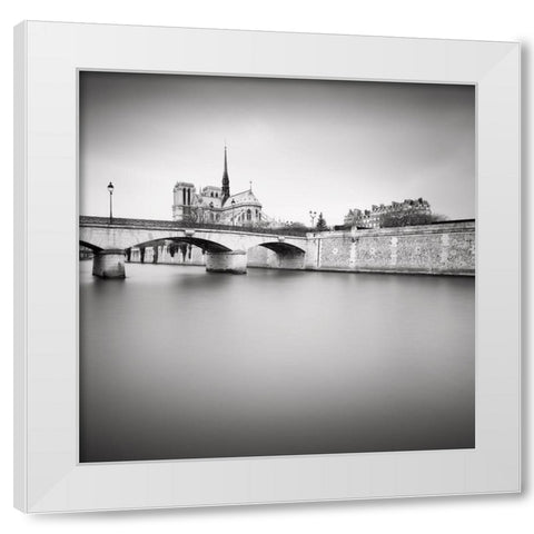 Notre Dame I White Modern Wood Framed Art Print by Dragt, Wilco