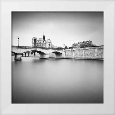 Notre Dame I White Modern Wood Framed Art Print by Dragt, Wilco
