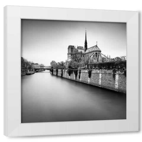 Notre Dame II White Modern Wood Framed Art Print by Dragt, Wilco