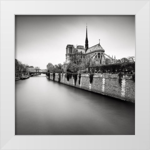 Notre Dame II White Modern Wood Framed Art Print by Dragt, Wilco