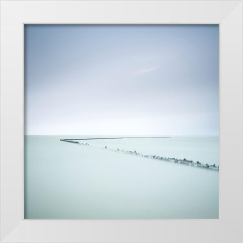 When Time Has Passed White Modern Wood Framed Art Print by Dragt, Wilco