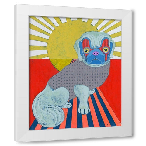 Pekingese White Modern Wood Framed Art Print by Davis, Jennifer