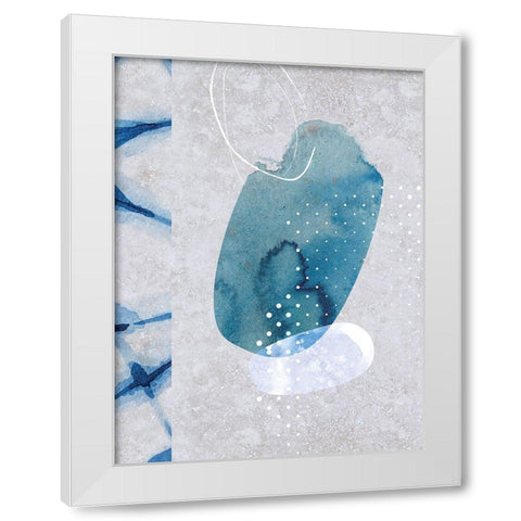 Indigo Haze No. 2 White Modern Wood Framed Art Print by Duncan-He, Louis
