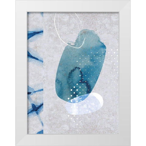 Indigo Haze No. 2 White Modern Wood Framed Art Print by Duncan-He, Louis