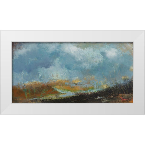 Spires White Modern Wood Framed Art Print by Dennis, Patrick