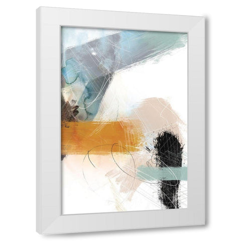 Abstract Blush No. 2 White Modern Wood Framed Art Print by Duncan-He, Louis