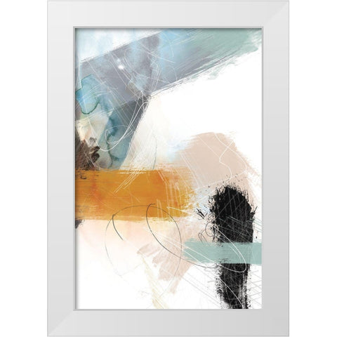 Abstract Blush No. 2 White Modern Wood Framed Art Print by Duncan-He, Louis