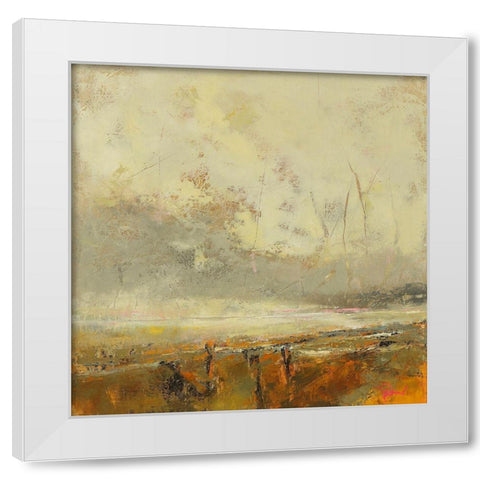 Farm Path White Modern Wood Framed Art Print by Dennis, Patrick